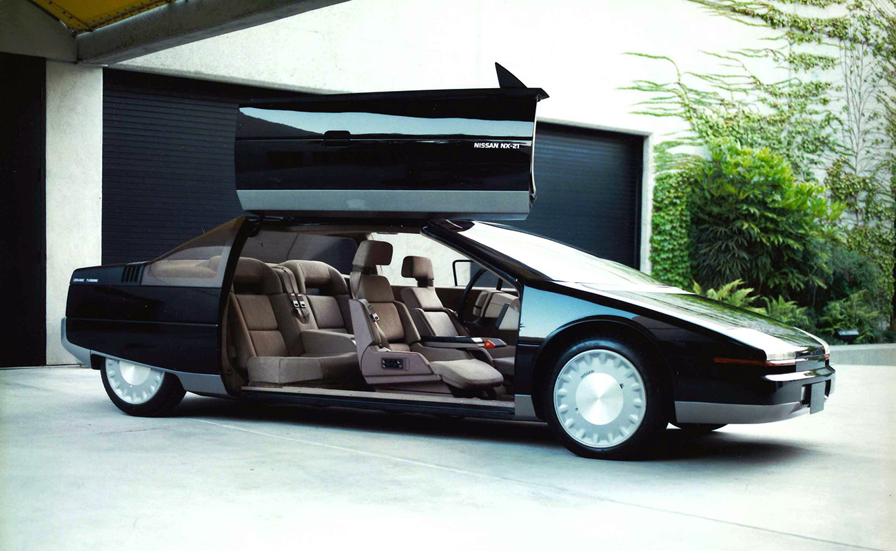 The NX-21 concept featured aerodynamic bodywork, gullwing doors and advanced engineering.