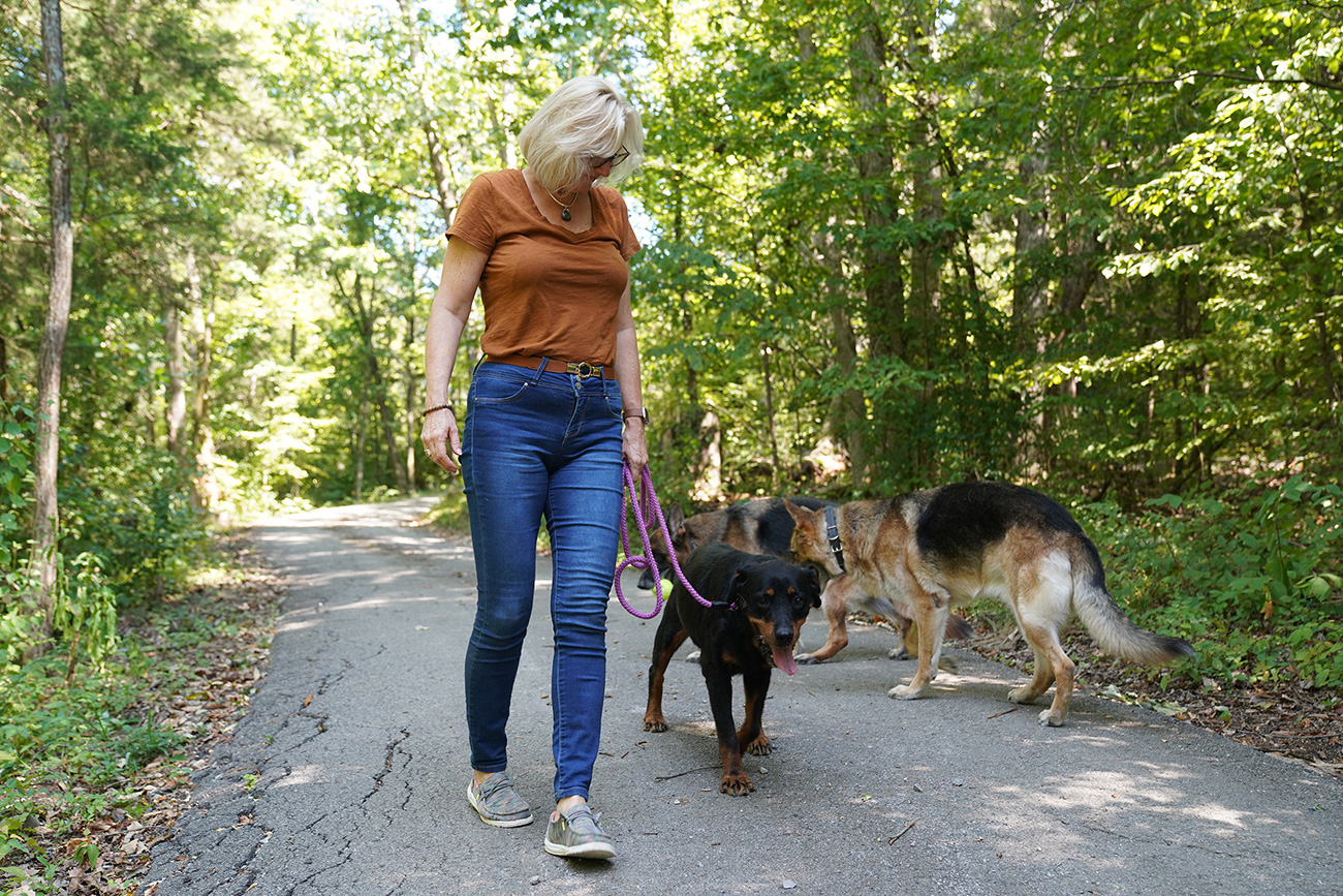 Tula loves being in the pack with Z and Jade.