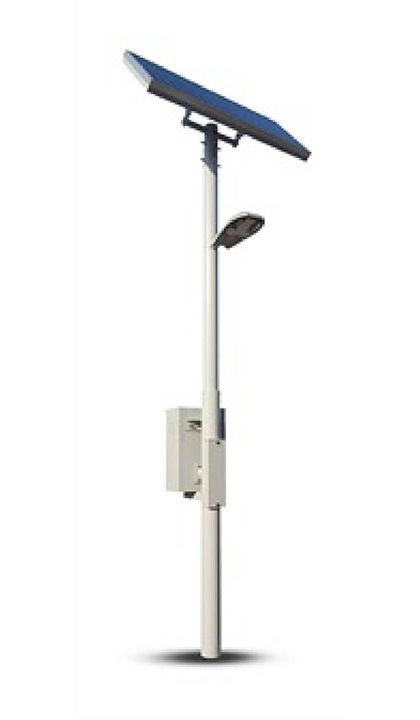 A solar-powered streetlight using repurposed EV batteries