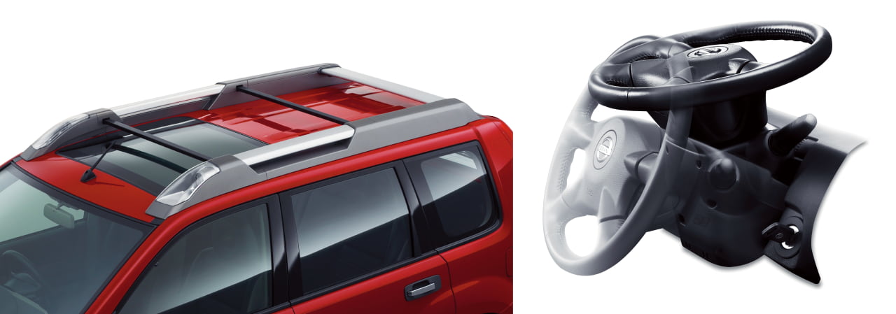 'Hyper Roof Rail' and a pop-up steering wheel